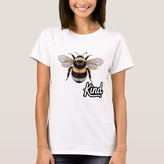 T-shirt Illustration de bourdon mignon - Soyez gentil - So (Devant)