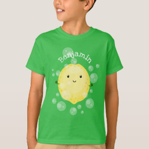 T-shirt Illustration de bulles de caricatures de citron mo
