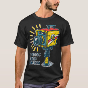 T-shirt Illustration de caméra de vitesse de circulation d