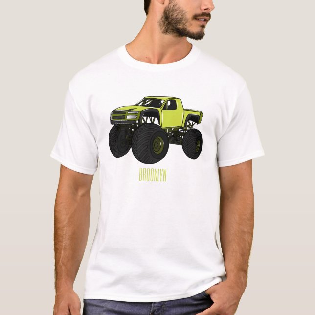 T-shirt Illustration de camion monstre (Devant)