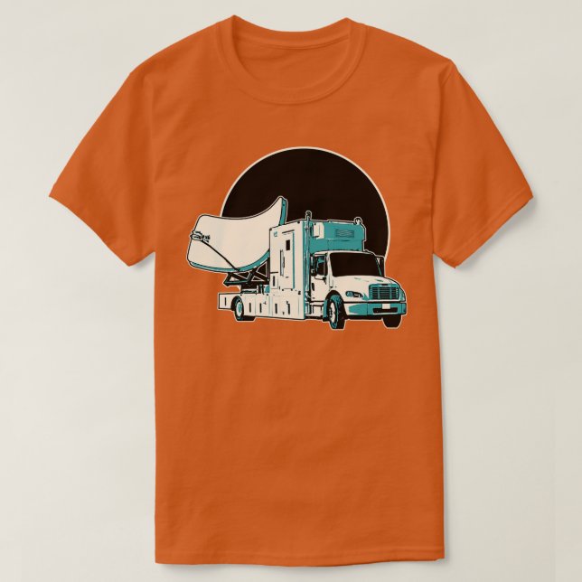 T-shirt Illustration de camion satellite (Design devant)