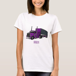 T-shirt Illustration de camion semi-remorque