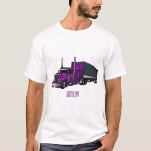 T-shirt Illustration de camion semi-remorque