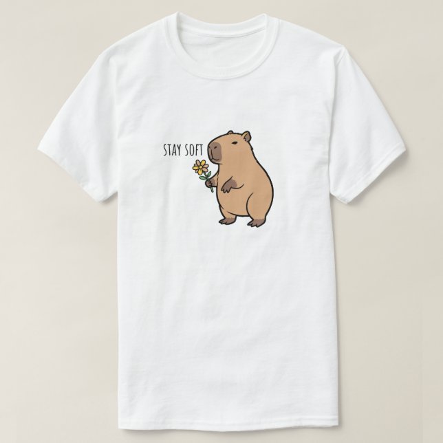 T-shirt Illustration de capybara doux  (Design devant)