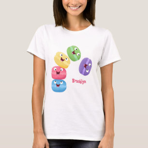 T-shirt Illustration de caricature de macarons marrant mig