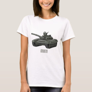 T-shirt Illustration de caricature de réservoir