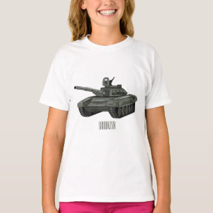 T-shirt Illustration de caricature de réservoir