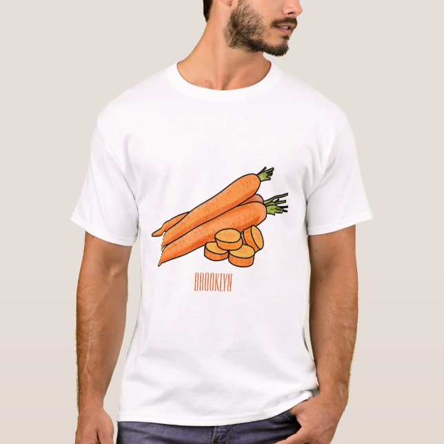 T-shirt Illustration de carotte (Devant)