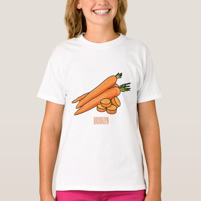 T-shirt Illustration de carotte (Devant)