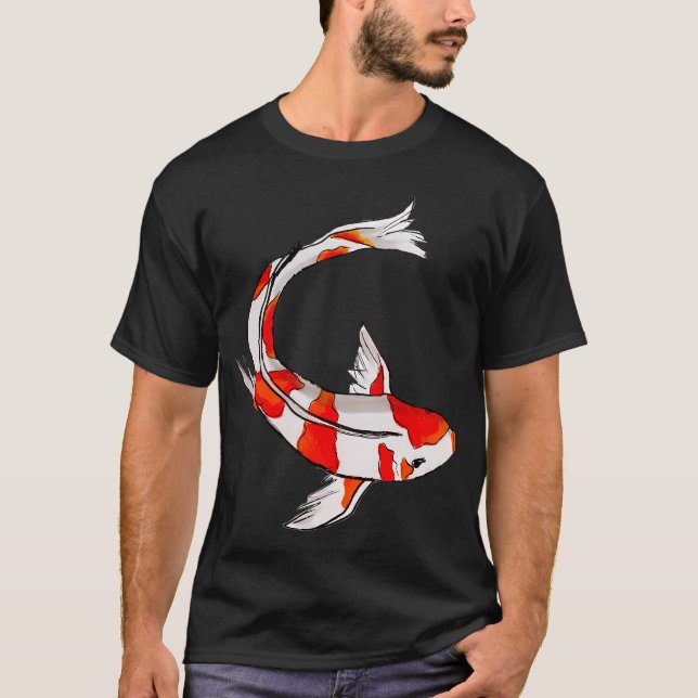 T-shirt Illustration de carpe koï mignonne (Devant)