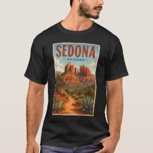 T-shirt Illustration de Cathedral Rock à Sedona, Arizona, 
