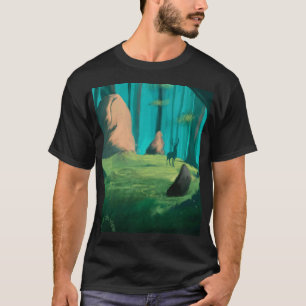 T-shirt Illustration de cerf de la forêt mystique Art de l