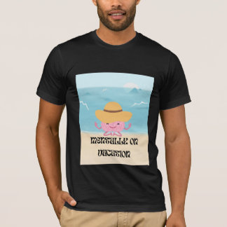 T-shirt Illustration de cerveau méditant sur une plage mig