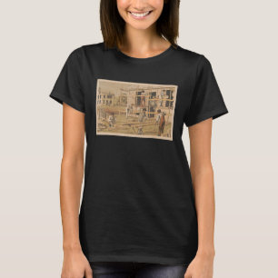 T-shirt Illustration de charpenterie de la vieille maison