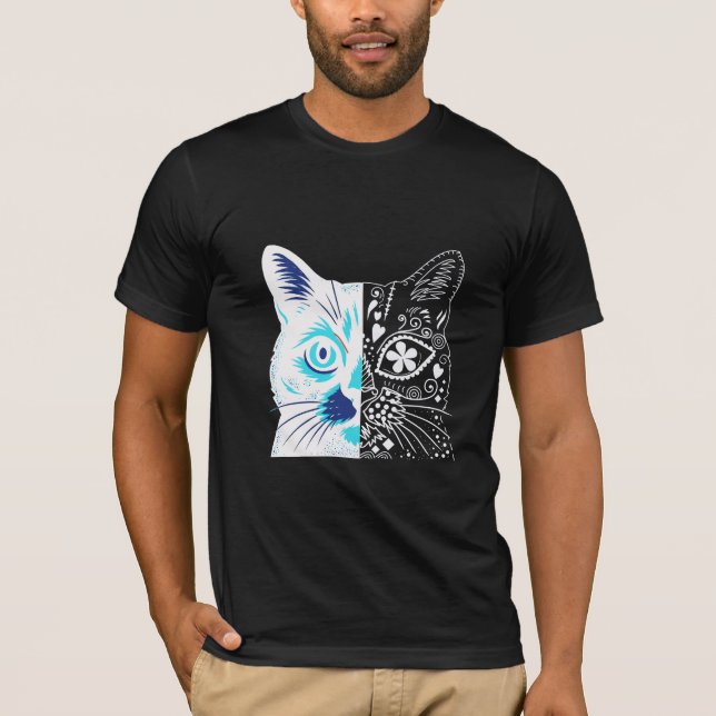 T-shirt illustration de chat (Devant)