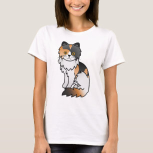 T-shirt Illustration de chat de dessin animé mignon persan