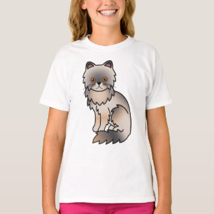 T-shirt Illustration de chat de dessin animé mignon persan