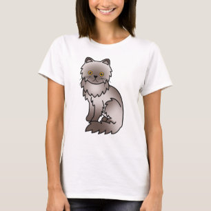 T-shirt Illustration de chat de dessin animé mignon persan