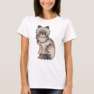 T-shirt Illustration de chat de dessin animé mignon persan