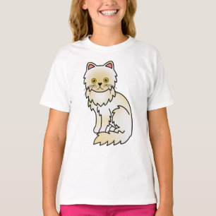 T-shirt Illustration de chat de dessin animé mignon persan