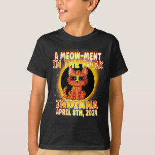 T-shirt Illustration de chat éclipse solaire totale jeu de