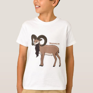 T-shirt Illustration de chèvre de Mouflon