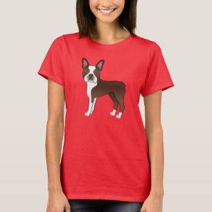 T-shirt Illustration de chien de dessin animé Boston Terri