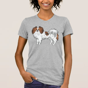 T-shirt Illustration de chien de dessin animé mignon Red S