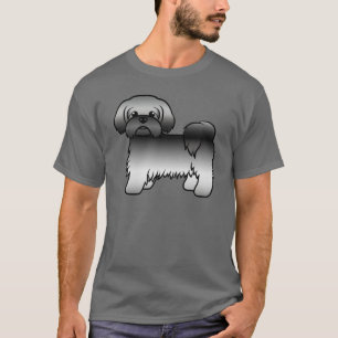 T-shirt Illustration de chien de dessin animé mignon Shih