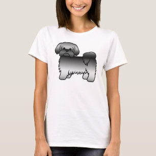 T-shirt Illustration de chien de dessin animé mignon Shih