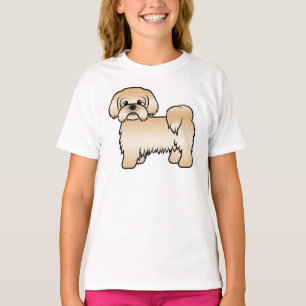 T-shirt Illustration de chien de dessin animé mignon Shih