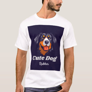 T-shirt Illustration de Chien de Montagne Bernois Mignon -