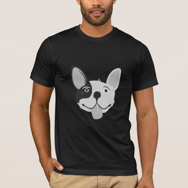 T-shirt Illustration de Chien de taureau français (Devant)