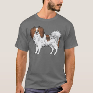 T-shirt Illustration de chien heureux adorable Phalène sab