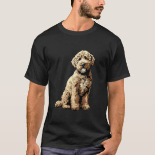 T-shirt Illustration de chien Lagotto Romagnolo blanc cass