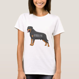 T-shirt Illustration de chien Rottweiler
