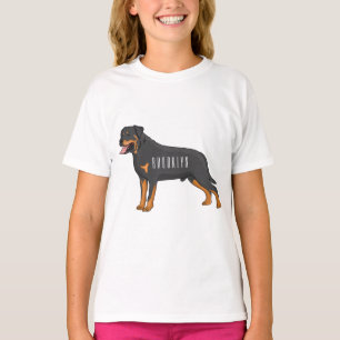 T-shirt Illustration de chien Rottweiler
