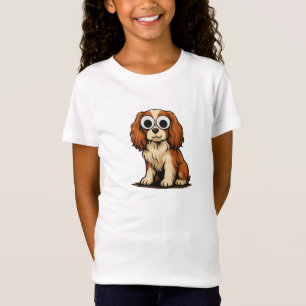 T-Shirt Illustration de chiot aux yeux Google mignons