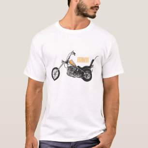 T-shirt Illustration de Chopper Motorcycle 1950