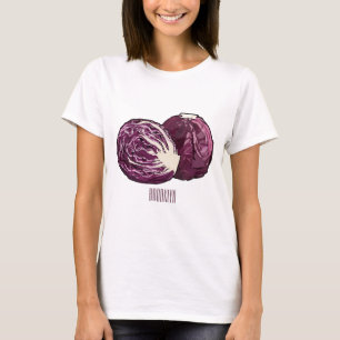 T-shirt Illustration de chou rouge