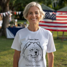 Illustration de Chow Chow Portrait en ligne noire