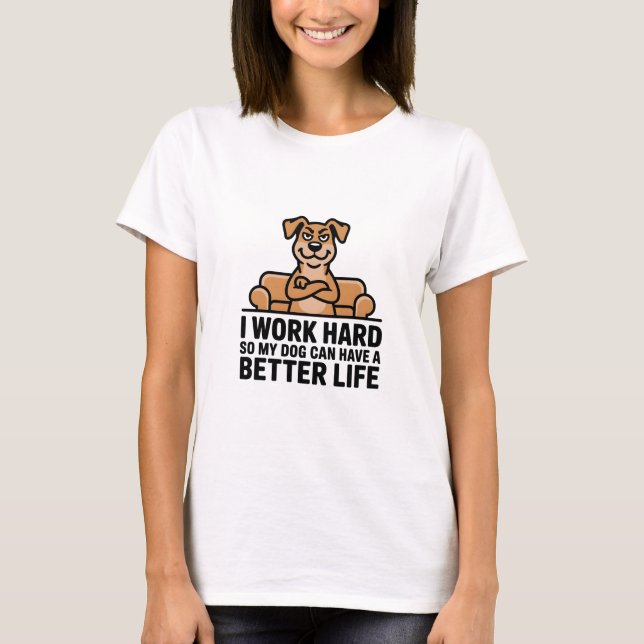 T-shirt Illustration de citation de chien gâté drôle sur c (Devant)
