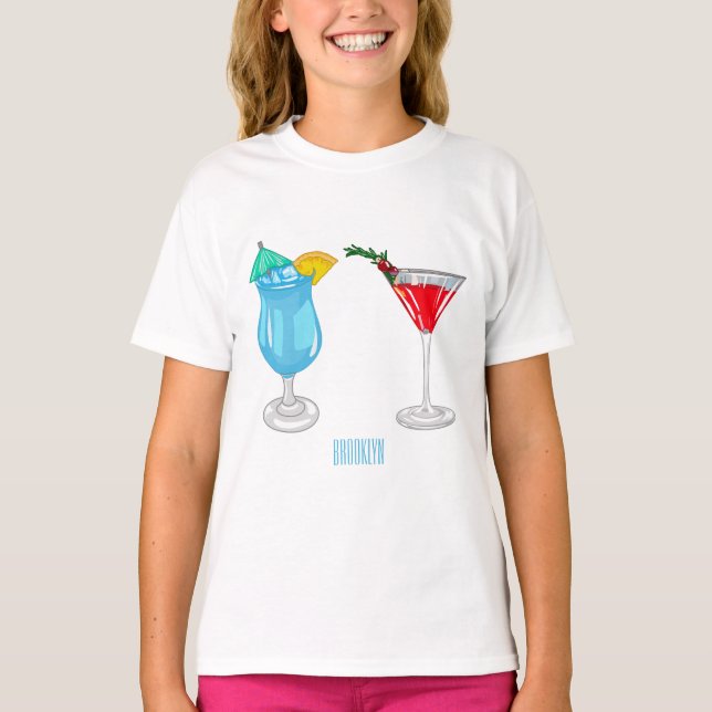 T-shirt Illustration de cocktail (Devant)