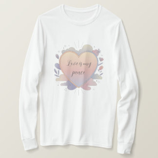 T-shirt Illustration de cœur pastel