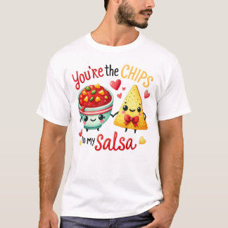 T-shirt Illustration de collation mignonne de chips et de 