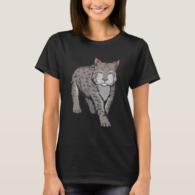 T-shirt Illustration de conception d'art Lynx Wildcat Lynx (Devant)