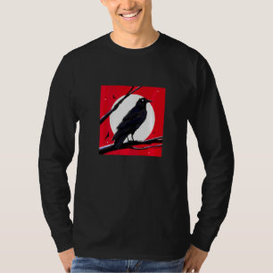 T-shirt Illustration de corbeau noir mystérieux  Conceptio