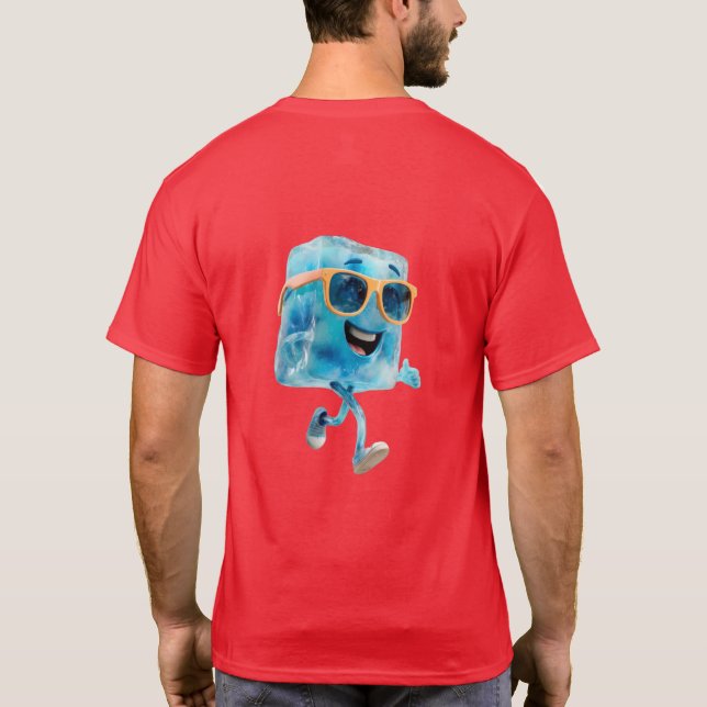 T-shirt Illustration de cube de glace de fête (Dos)