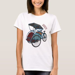 T-shirt Illustration de cyclo-pousse