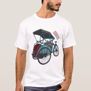 T-shirt Illustration de cyclo-pousse